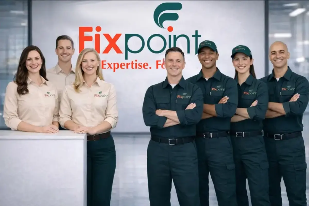 The Fixpoint team at the shop in Coquitlam